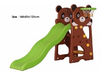 Cute Brown Bear Single Slide for Kiddie